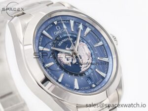 Aqua Terra 150M 43mm Worldtimer 24 VSF 1:1 Best Edition Summer Blue Dial on SS Bracelet A8938 Super Clone - Image 3