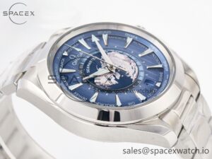 Aqua Terra 150M 43mm Worldtimer 24 VSF 1:1 Best Edition Summer Blue Dial on SS Bracelet A8938 Super Clone - Image 6