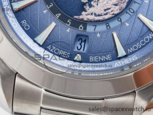 Aqua Terra 150M 43mm Worldtimer 24 VSF 1:1 Best Edition Summer Blue Dial on SS Bracelet A8938 Super Clone - Image 11