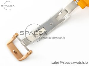 RM052-05 Brown Ceramic Bezel Carbon Case YSF Best Edition Skeleton Dial on Orange Rubber Strap Tourbillon - Image 25