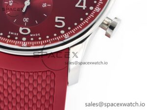 Portuguese Chrono IW3716 Z+F 1:1 Best Edition Red Dial on Red Rubber Strap A69355 - Image 12