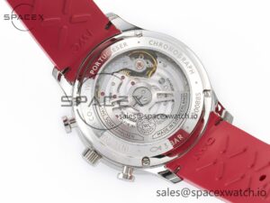 Portuguese Chrono IW3716 Z+F 1:1 Best Edition Red Dial on Red Rubber Strap A69355 - Image 16