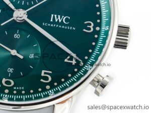 Portuguese Chrono IW3716 Z+F 1:1 Best Edition Green Dial on Gray Rubber Strap A69355 - Image 11