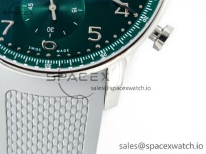Portuguese Chrono IW3716 Z+F 1:1 Best Edition Green Dial on Gray Rubber Strap A69355 - Image 12
