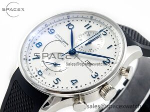 Portuguese Chrono IW3716 Z+F 1:1 Best Edition White Dial on Black Rubber Strap A69355 - Image 5