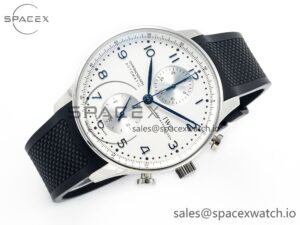 Portuguese Chrono IW3716 Z+F 1:1 Best Edition White Dial on Black Rubber Strap A69355 - Image 7