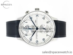Portuguese Chrono IW3716 Z+F 1:1 Best Edition White Dial on Black Rubber Strap A69355 - Image 8