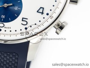 Portuguese Chrono IW3716 Z+F 1:1 Best Edition White/Blue Dial on Blue Rubber Strap A69355 - Image 12