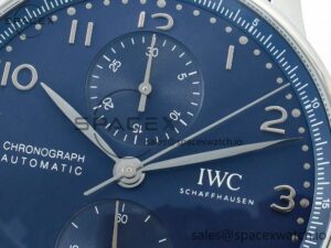 Portuguese Chrono IW3716 Z+F 1:1 Best Edition Blue Dial on Blue Rubber Strap A69355 - Image 9