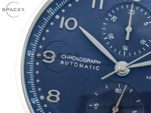 Portuguese Chrono IW3716 Z+F 1:1 Best Edition Blue Dial on Blue Rubber Strap A69355 - Image 10