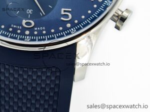 Portuguese Chrono IW3716 Z+F 1:1 Best Edition Blue Dial on Blue Rubber Strap A69355 - Image 13