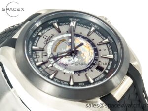 Aqua Terra 150M 43mm 24 Ti VSF 1:1 Best Edition Gray Dial on Black Rubber Strap A8938 Super Clone - Image 6