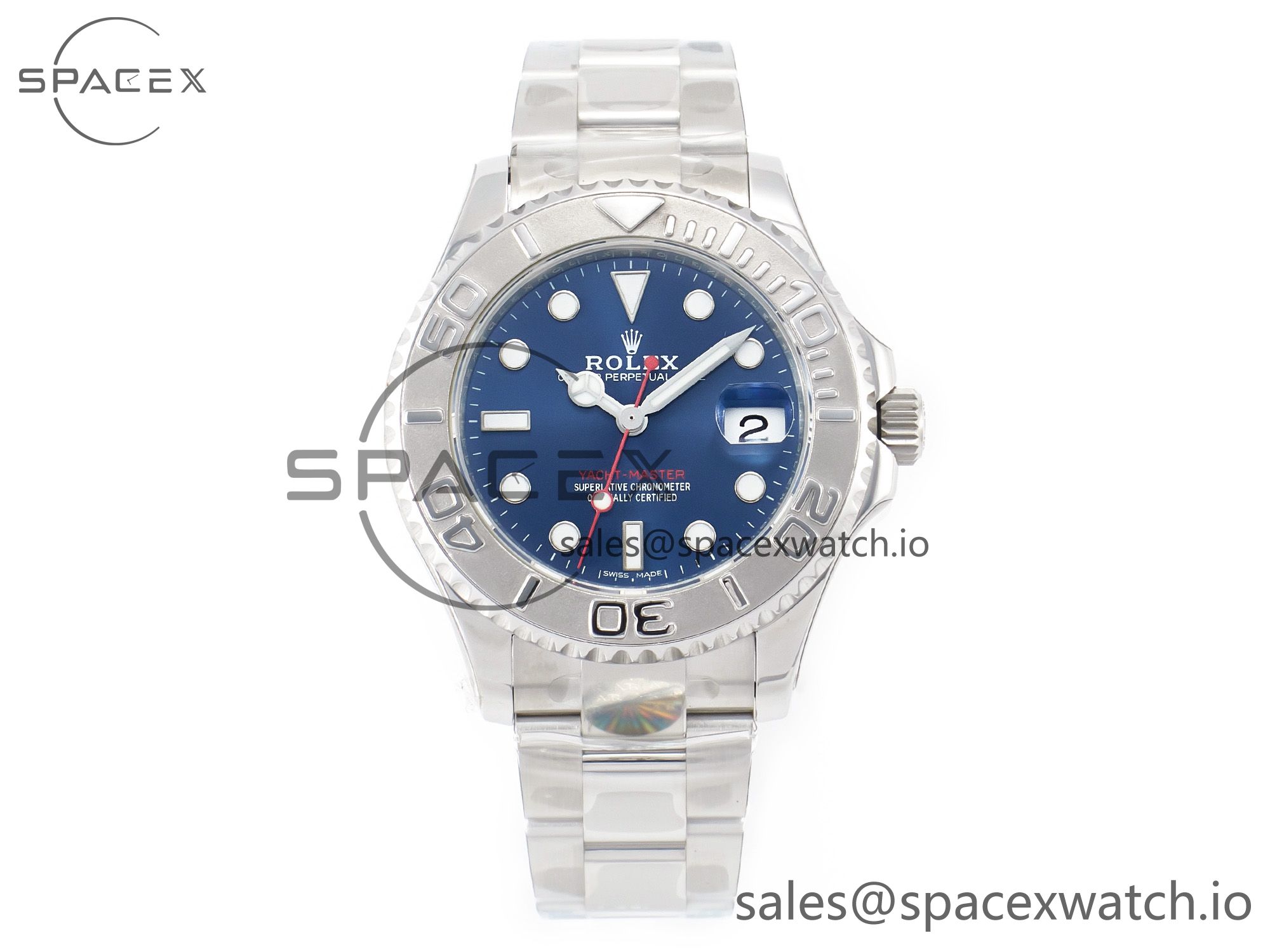 IMG_8844 拷贝 Yacht-Master 37mm 268622 ARF 1:1 Best Edition Blue Dial 904L SS Case and Bracelet A2824 - Image 1