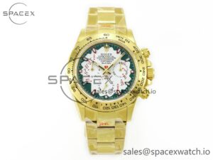 Daytona YG Noob Best Edition Green/White Dial on YG Oyster Bracelet SA4130