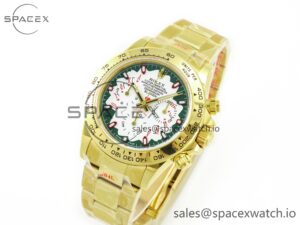 Daytona YG Noob Best Edition Green/White Dial on YG Oyster Bracelet SA4130 - Image 4