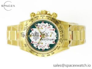 Daytona YG Noob Best Edition Green/White Dial on YG Oyster Bracelet SA4130 - Image 8