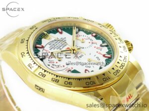Daytona YG Noob Best Edition Green/White Dial on YG Oyster Bracelet SA4130 - Image 6