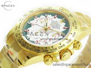 Daytona YG Noob Best Edition Green/White Dial on YG Oyster Bracelet SA4130 - Image 5