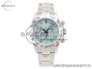 Daytona SS Bezel Noob Best Edition Ice Blue Dial on SS Oyster Bracelet SA4130