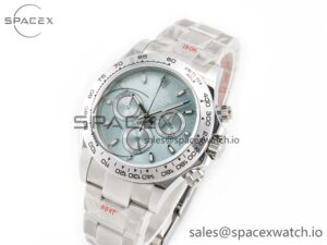 Daytona SS Bezel Noob Best Edition Ice Blue Dial on SS Oyster Bracelet SA4130 - Image 4