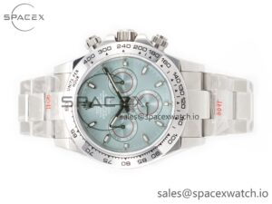 Daytona SS Bezel Noob Best Edition Ice Blue Dial on SS Oyster Bracelet SA4130 - Image 8
