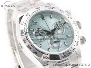 Daytona SS Bezel Noob Best Edition Ice Blue Dial on SS Oyster Bracelet SA4130 - Image 3