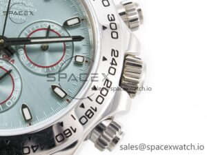 Daytona SS Bezel Noob Best Edition Ice Blue Dial on SS Oyster Bracelet SA4130 - Image 11