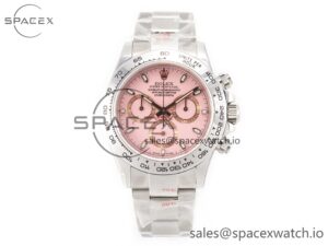 Daytona SS Bezel Noob Best Edition Pink Dial on SS Oyster Bracelet SA4130