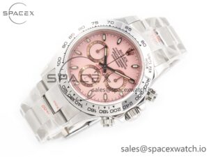 Daytona SS Bezel Noob Best Edition Pink Dial on SS Oyster Bracelet SA4130 - Image 7