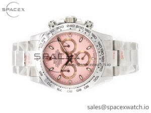 Daytona SS Bezel Noob Best Edition Pink Dial on SS Oyster Bracelet SA4130 - Image 8