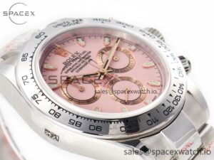 Daytona SS Bezel Noob Best Edition Pink Dial on SS Oyster Bracelet SA4130 - Image 6