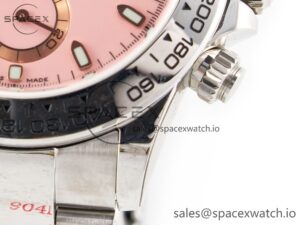Daytona SS Bezel Noob Best Edition Pink Dial on SS Oyster Bracelet SA4130 - Image 12