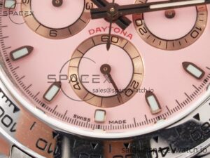 Daytona SS Bezel Noob Best Edition Pink Dial on SS Oyster Bracelet SA4130 - Image 11