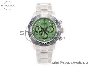 Daytona Black Ceramic Bezel Noob Best Edition Green Dial on SS Oyster Bracelet SA4130