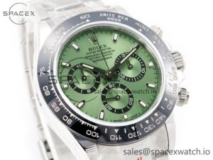 Daytona Black Ceramic Bezel Noob Best Edition Green Dial on SS Oyster Bracelet SA4130 - Image 3