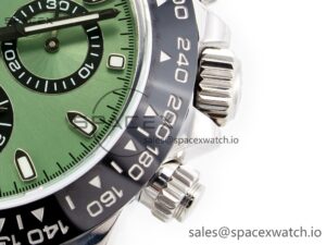 Daytona Black Ceramic Bezel Noob Best Edition Green Dial on SS Oyster Bracelet SA4130 - Image 11