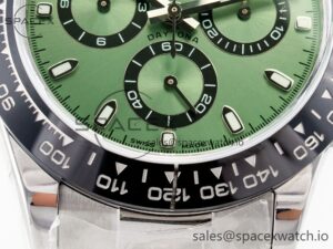 Daytona Black Ceramic Bezel Noob Best Edition Green Dial on SS Oyster Bracelet SA4130 - Image 12