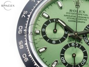 Daytona Black Ceramic Bezel Noob Best Edition Green Dial on SS Oyster Bracelet SA4130 - Image 9