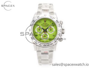 Daytona SS Bezel Noob Best Edition Green Dial Numbers Markers on SS Oyster Bracelet SA4130