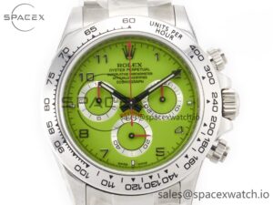 Daytona SS Bezel Noob Best Edition Green Dial Numbers Markers on SS Oyster Bracelet SA4130 - Image 2