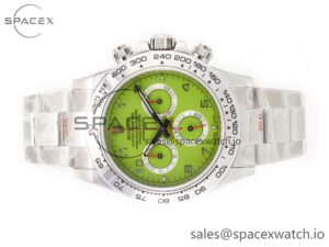 Daytona SS Bezel Noob Best Edition Green Dial Numbers Markers on SS Oyster Bracelet SA4130 - Image 8