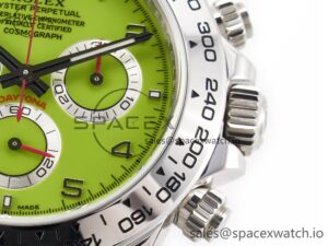 Daytona SS Bezel Noob Best Edition Green Dial Numbers Markers on SS Oyster Bracelet SA4130 - Image 11