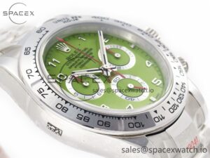 Daytona SS Bezel Noob Best Edition Green Dial Numbers Markers on SS Oyster Bracelet SA4130 - Image 6