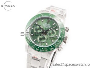 Daytona Green Ceramic Bezel Noob Best Edition Green Dial on SS Oyster Bracelet SA4130 - Image 4