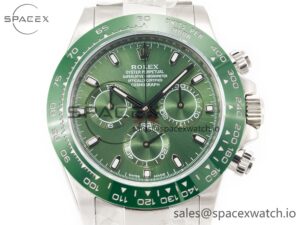Daytona Green Ceramic Bezel Noob Best Edition Green Dial on SS Oyster Bracelet SA4130 - Image 2