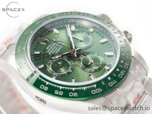 Daytona Green Ceramic Bezel Noob Best Edition Green Dial on SS Oyster Bracelet SA4130 - Image 6