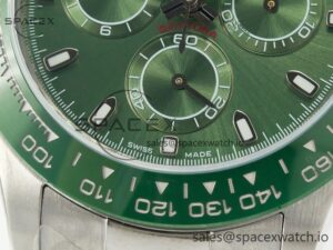 Daytona Green Ceramic Bezel Noob Best Edition Green Dial on SS Oyster Bracelet SA4130 - Image 12