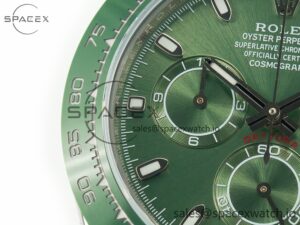 Daytona Green Ceramic Bezel Noob Best Edition Green Dial on SS Oyster Bracelet SA4130 - Image 9