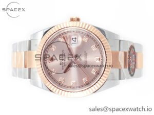 DateJust 41 126331 Clean 904L SS/RG 1:1 Best Edition Rose Gold Diamond Dial on Oyster Bracelet VR3235 - Image 8