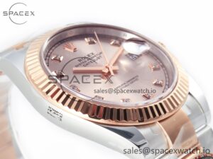 DateJust 41 126331 Clean 904L SS/RG 1:1 Best Edition Rose Gold Diamond Dial on Oyster Bracelet VR3235 - Image 6